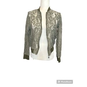 Zara zip up lace jacket